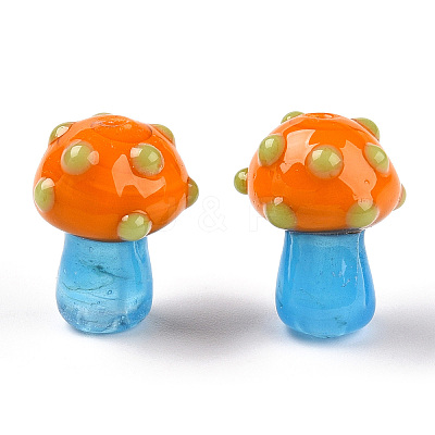 Handmade Lampwork Beads Strands LAMP-N024-09G-1