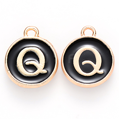 Golden Plated Enamel Alloy Charms ENAM-SZ0001-26B-Q-1