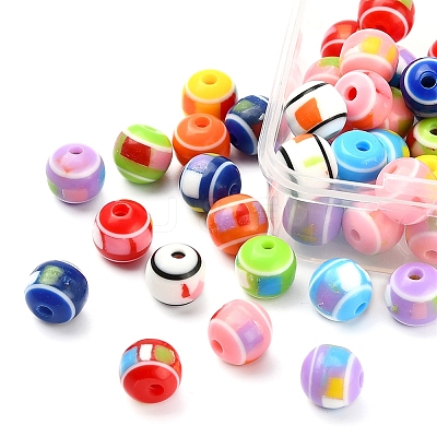 50Pcs Resin Beads RESI-YW0001-16-1