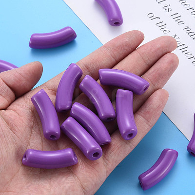 Opaque Acrylic Beads MACR-S372-001B-S016-1