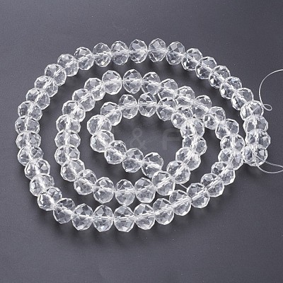 Faceted Rondelle Handmade Glass Beads G02YI011-1