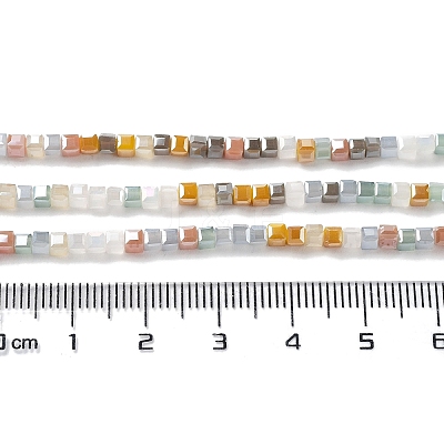 Gradient Color Electroplate Glass Bead Strands X-GLAA-E042-05-B05-1