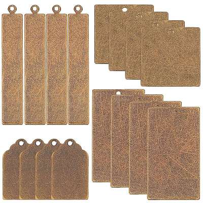 40Pcs 4 Style Metal Tags KK-SC0002-08-1