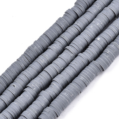 Handmade Polymer Clay Beads Strands CLAY-R089-6mm-111-1