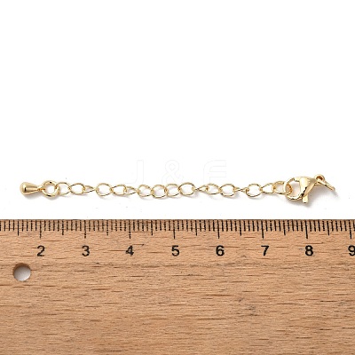 Rack Plating Brass Ends with Chain and Lobster Claw Clasps KK-F873-06LG-1