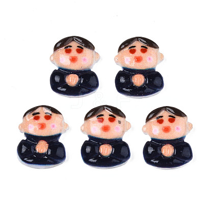Spray Painted Opaque Resin Cabochons CRES-S302-74-1