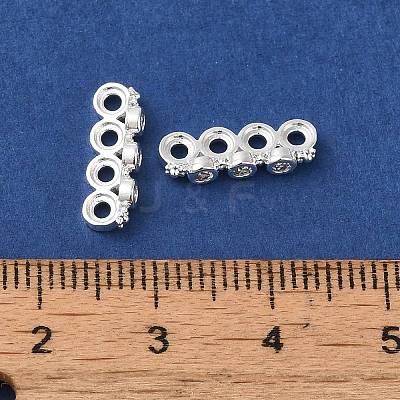 Rack Plating Brass Pave Clear Cubic Zirconia Spacer Bars KK-B088-11C-S-1