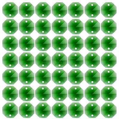 120Pcs Electroplated Glass Octagon Links Connectors EGLA-SP0001-35-1