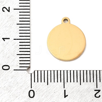 Natural White Shell Flat Round Charms STAS-P431-29G-01-1