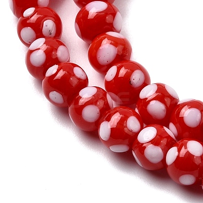 Handmade Lampwork Beads LAMP-D002-6mm-01-1