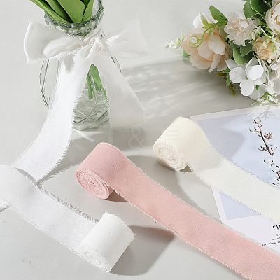 3 Rolls 3 Colors Cotton Ribbon OCOR-GF0005-33A-1