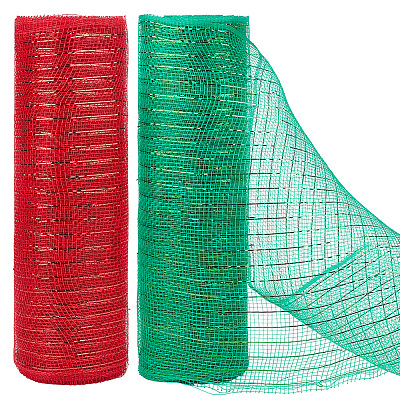 2 Rolls 2 Colors Plastic Veil Netting DIY-BC0012-99-1