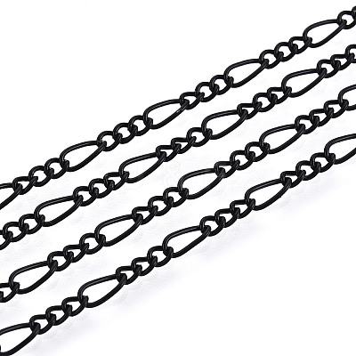 Brass Coated Iron Curb Chain Necklace Making MAK-T006-04A-1