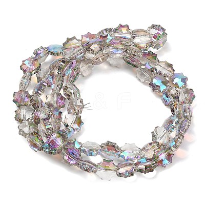 Electroplate Transparent Glass Beads EGLA-H112-04HR-01-1