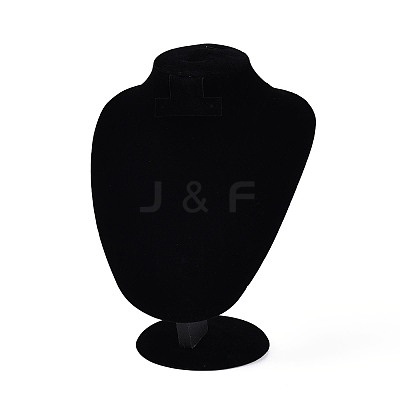 Bust Shaped MDF Covered with Velvet Jewelry Set Display Stands AJEW-U002-01B-1