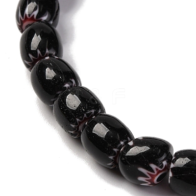 Handmade Lampwork Chevron Beads Strands LAMP-K041-01B-01-1