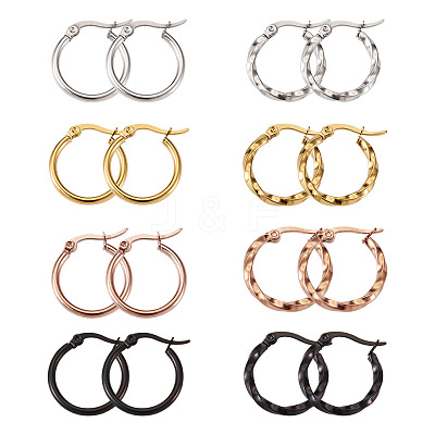 Stainless Steel Hoop Earrings STAS-TA0001-23B-1