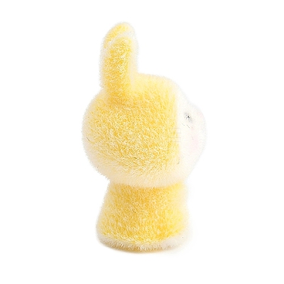 Animal Theme Flocky Resin Pendants RESI-M051-01G-1
