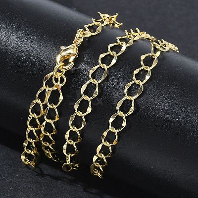 4MM Brass Twisted Dapped Chain Necklaces for Women KK-CBA4FD4-13G-1