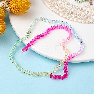 Transparent Baking Paint Glass Bead Strands GLAA-YW0003-17B-1