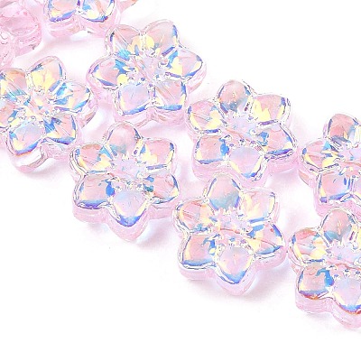 Electroplate Glass Beads Strands EGLA-P069-02A-AB02-1