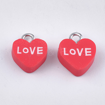 Handmade Polymer Clay Charms X-CLAY-S091-92-1