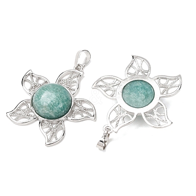 Natural Amazonite Pendants GG-CBA0251-06P-1