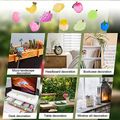 30Pcs 10 Styles Luminous Resin Fruit Display Decorations DJEW-GA0001-74-1