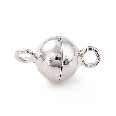 Anti-Tarnish Rhodium Plated 925 Sterling Silver Magnetic Clasps STER-A001-02B-P-1