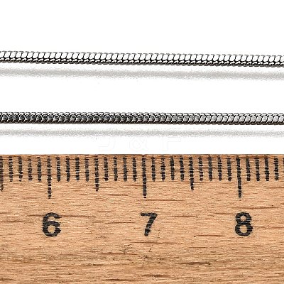 Non-Tarnish 304 Stainless Steel Square Snake Chain Necklaces NJEW-L173-005-P-1