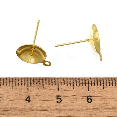 304 Stainless Steel Stud Earring Findings STAS-P370-02F-G-1