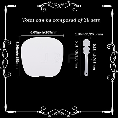 Plastic Heat Transfer Blanks Fan LS-DIY-WH20010-17D-1