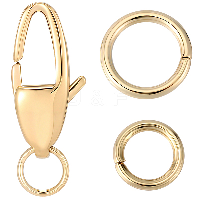 6Pcs 304 Stainless Steel Lobster Claw Clasps STAS-BBC0008-57G-1