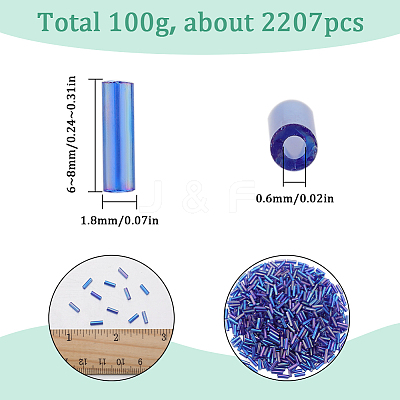 100G Opaque Colours Glass Round Bugle Beads SEED-SC0001-39D-1