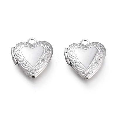 Non-Tarnish 316 Stainless Steel Locket Pendants STAS-K192-15P-1