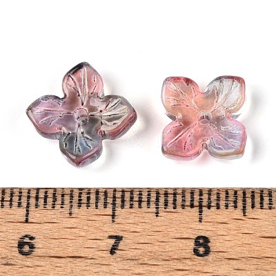 Baking Paint Transparent Glass Bead Caps DGLA-N014-04F-1