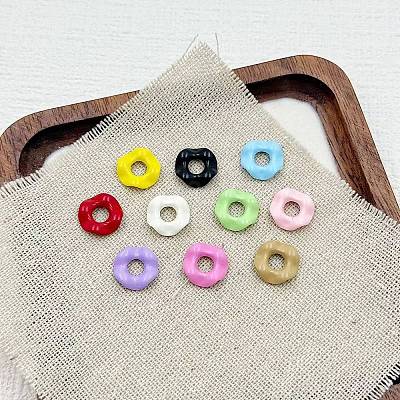 Baking Paint Alloy Enamel European Beads FIND-G092-08-1