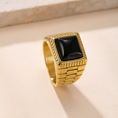 304 Stainless Steel & Cubic Zirconia Finger Rings FS-WG7376D-07-1