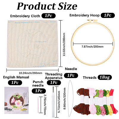 DIY Punch Needle Embroidery Starter Kits for Beginners DIY-WH20013-88B-1