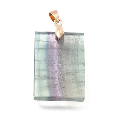 Natural Fluorite Pendants G-P487-05G-1