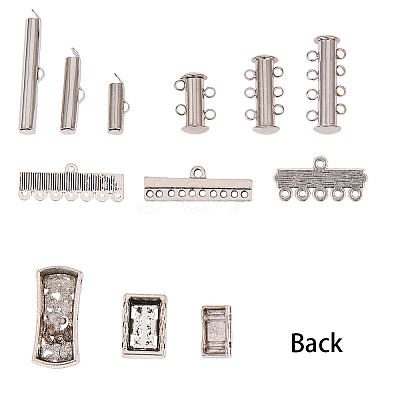 Brass Magnetic Slide Lock Clasps FIND-SC0001-03-1