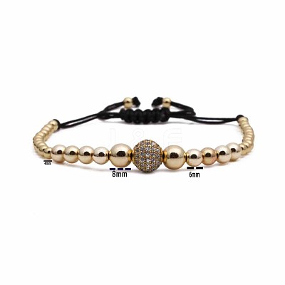 Synthetic Non-magnetic Hematite Braided Bead Bracelets KJ6464-1-1