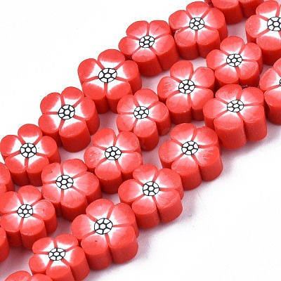 Handmade Polymer Clay Beads Strands CLAY-S096-042B-1
