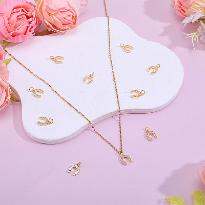 10Pcs Brass Micro Pave Cubic Zirconia Pendants KK-HY0004-47-1