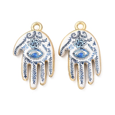Religion Printed Alloy Pendants AL-CBA7256-24G-02-1