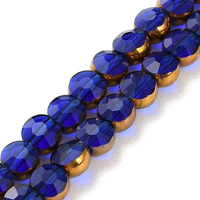 Electroplate Glass Beads Strands EGLA-A040-01G-1