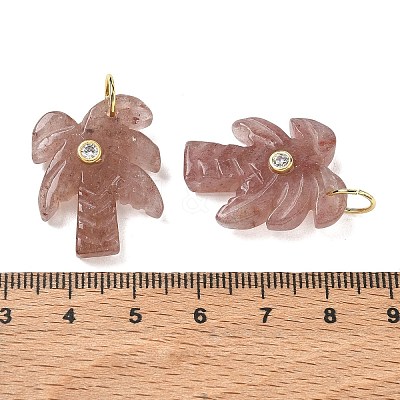 Natural Strawberry Quartz Carved Pendants GG-CBA67BD-02G-H-1
