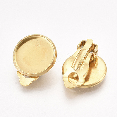 201 Stainless Steel Clip-on Earring Findings STAS-T045-34C-G-1