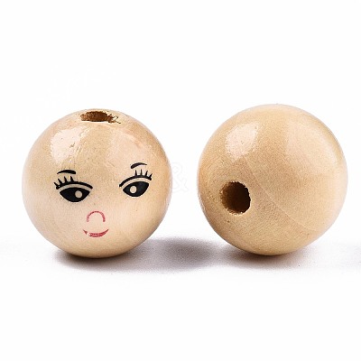 Unfinished Natural Wood Beads X-WOOD-T019-31-A-18mm-1
