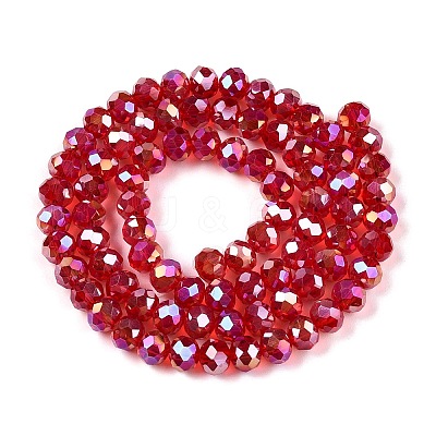 Electroplate Glass Beads Strands X-EGLA-A044-T6mm-B01-1